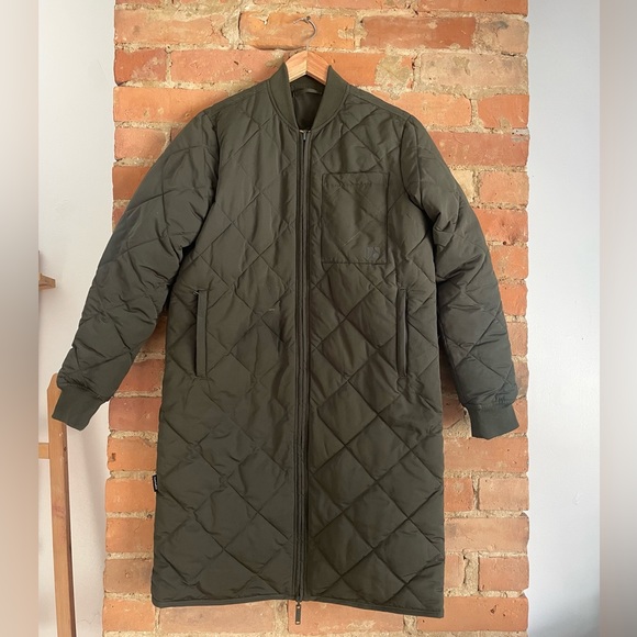 Frank and Oak The Skyline Reversible Maxi Bomber in Rosin - Picture 1 of 6